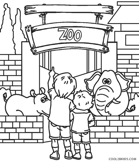 zoo critters coloring page
