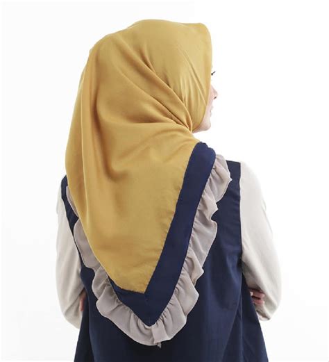 jilbab segi empat voal polos voal motif