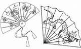 Coloring Pages Fan Chinese Japanese Japan Electric Fans Color Printable Coloriage Japon Drawing Getcolorings Clipart Japonais Therapy Cherry Print Library sketch template