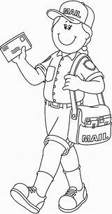Helpers Drawing Mailman sketch template