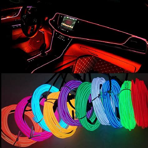 1m 2m 3m 5m car interior lighting led strip decoration garland wire