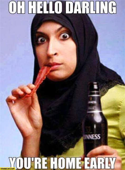 Oh Hello Darling You’re Home Early Muslim Woman Wife