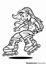 Coloring Roller Skate Pages sketch template