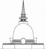 Stupa Buddhist Clipart Vector Temple Clip Clipground Cliparts Svg 50kb Illustration Related Ai Format sketch template
