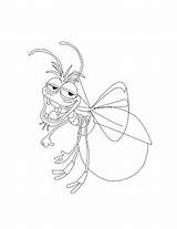 Coloring Pages Ray Firefly Frog Princess Bug Cajun Lightning Grenouille La Disney Lovesick Princesse Et Color Cartoon Dessin Drawing Sheets sketch template