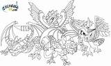 Coloring Pages Dragons Ninjago Skylanders Dragon sketch template