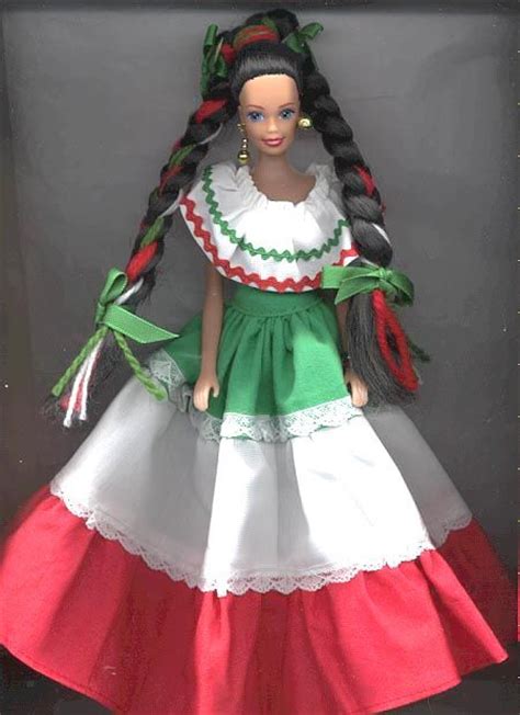 mexico barbie dolls from mexico in hand made clothes ~~~ custom senorita dolls and houses