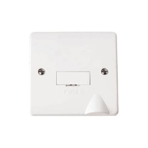 cma  amp fused connection unit  flex outlet brilliant white plastic light switches