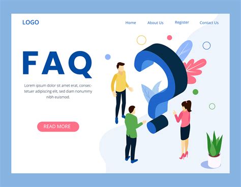 faq frequently asked question landing page  vector art  vecteezy