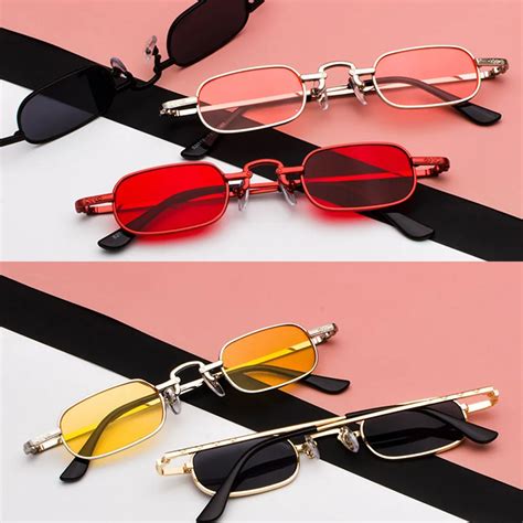 Vintage Punk Glasses Clear Square Sunglasses Women Retro Sun Glasses