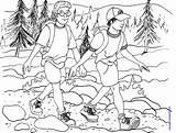 Hiking Coloring Kinderart 304px 57kb sketch template