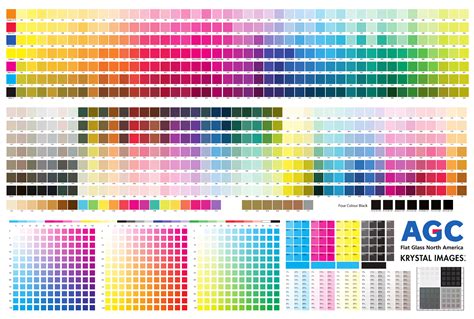 cmyk color chart sample