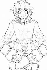 Bnha Pages Lineart Sketch Deviantart Coloring sketch template