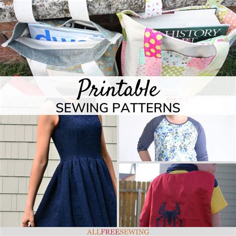 printable sewing patterns  pdfs allfreesewingcom