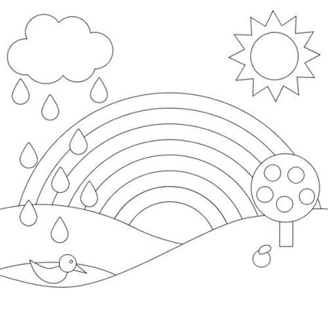 rainbow coloring printable rainbow drawing preschool coloring pages