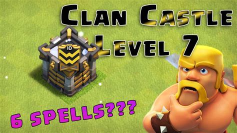 clash  clans clan castle level  attack   spells youtube
