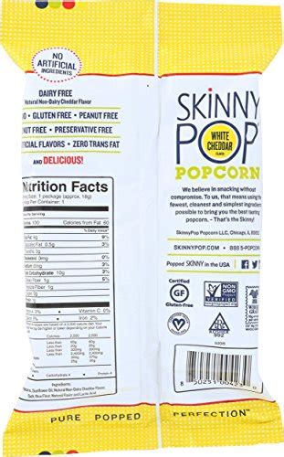 Skinny Popcorn Nutrition Label - Ythoreccio