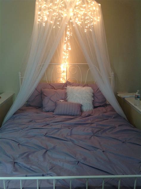 dreamy diy bedroom canopies icicle lights canopy  lights