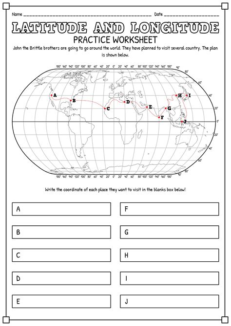 images  label latitude longitude lines worksheet longitude