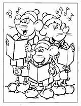 Christmas Coloring Pages Singing Songs Animals Song Mice Singers Printable Kids Colouring Print Cartoon Getcolorings Disney Color sketch template