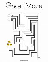 Maze Ghost Coloring Built California Usa sketch template