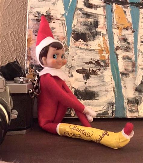elf on the shelf with a broken leg helps mom win christmas