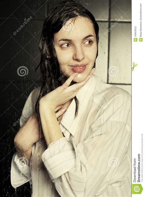 Girl Taking A Shower Stock Image Image Of Relaxation 104619121