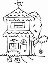 House Clipart Coloring Story Houses Two Clip Row Cute Clipground Transparent Cliparts Sweetclipart sketch template