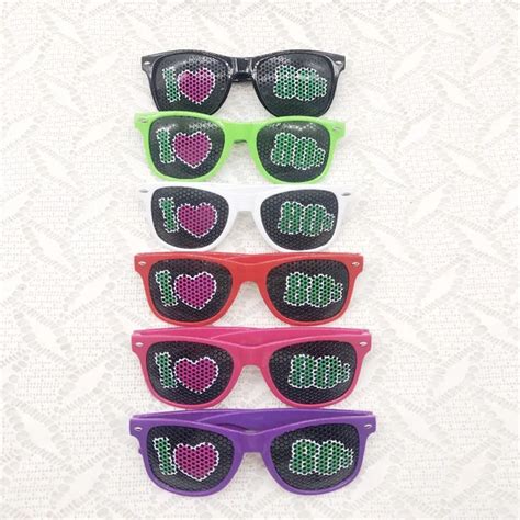 awesome 80 s party assorted color glasses with printed accessory