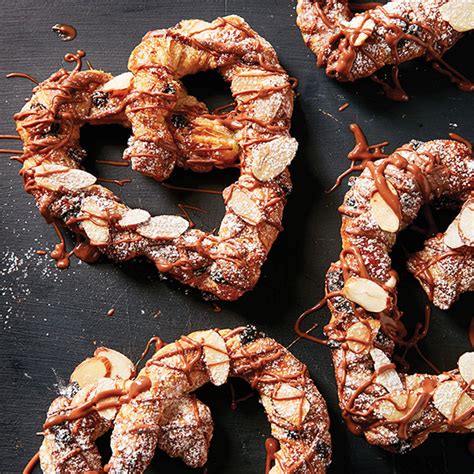 Chocolate Almond Puff Pastry Pretzel Hearts Chatelaine