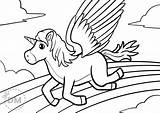 Pegacorn Pegasus sketch template