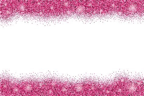 white horizontal background  pink glitter sparkles  confetti