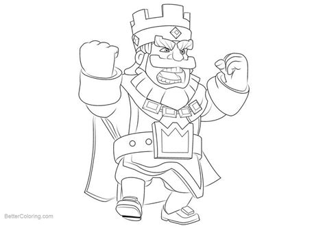 clash royale coloring pages king  printable coloring pages