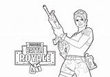 Fortnite Coloring Pages Royale Battle Characters Printable sketch template
