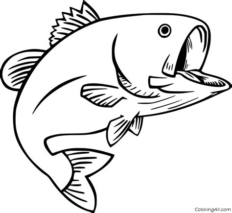 bass coloring page coloring home