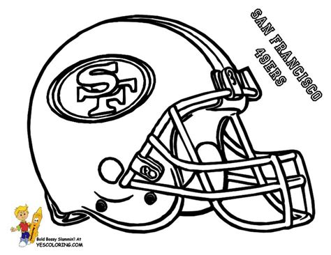 san francisco ers football helmet coloring pages  image football