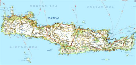 maps   island  crete greece