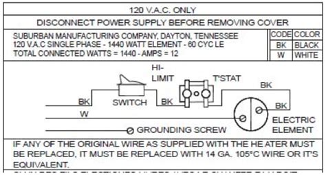 suburban water heater swde wiring diagram