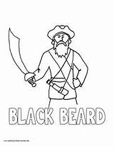Coloring Pages History Blackbeard Getdrawings sketch template