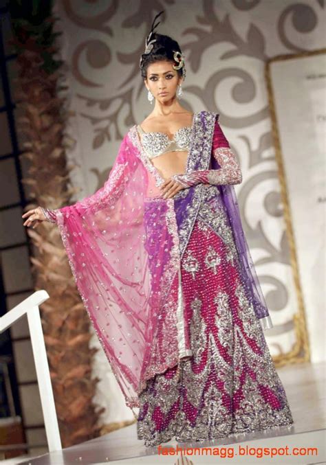 fashion and style indian pakistani bridal wedding dress on bridal couture fashion ramp show