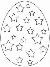Easter Egg Vector Stars Eggs Pages sketch template