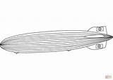 Airship Hindenburg sketch template