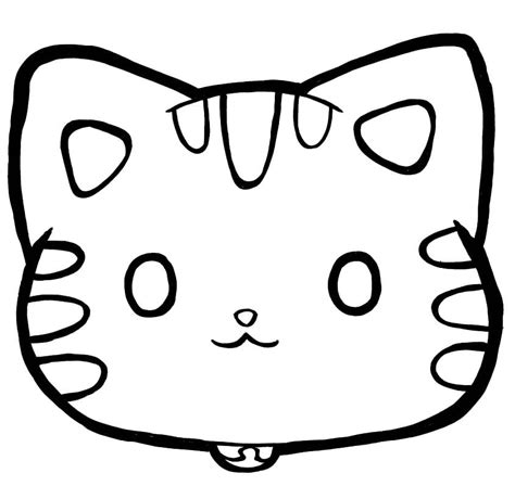 cute cat face coloring page cat coloring page coloring pages  kids