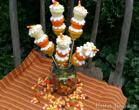 candy corn cupcakes food on a stick hoosier homemade