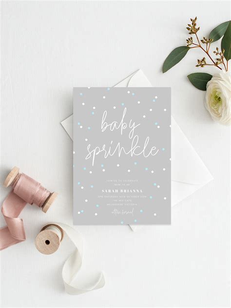 baby sprinkle invitation instant  editable  etsy