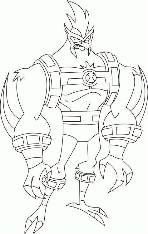 ben  omniverse coloring pages coloring home