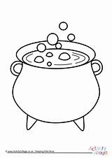 Cauldron Colouring Coloring Pages Halloween Dot Template Colour Simple Kids Activity Witches Witch Potion Print Activities Easy Dots Activityvillage Village sketch template