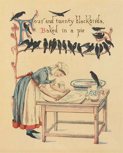 nursery rhyme   blackbirds  baked   pie cake