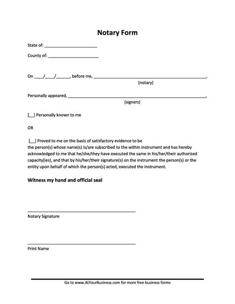 notary signature block template addictionary