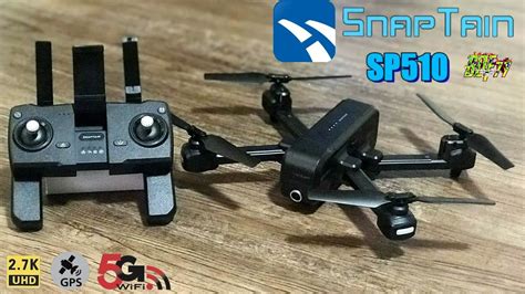 snaptain sp  gps  wi fi fpv foldable drone full flight review unboxing youtube